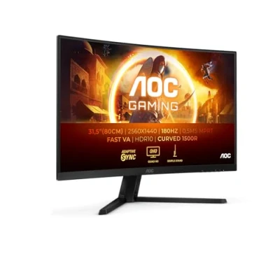 Imagen de AOC Gaming CQ32G4VE Monitor Curvo QHD de 32 Pulgadas, 180 Hercios, 0,5 ms, HDR10, FreeSync Premium (VA, 1500R, 2560x1440, HDMI, DisplayPort) Negro/Gris