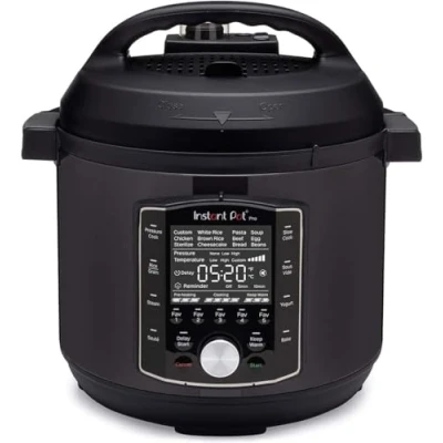 Imagen de Instant Pot Pro Olla a Presión Eléctrica Multifunción 10 en 1, Cocción Lenta, Arrocera, Vaporera, Yogurtera, Sartén para Saltear, Esterilizador y Al vapor Acero Inoxidable, 1200 W 5,7 L, Negro