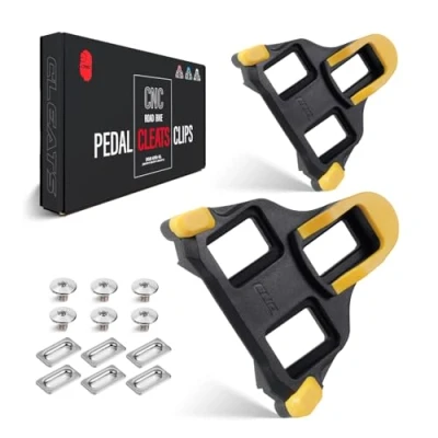 Imagen de CNC Calas Bicicleta Carretera，Calas Carretera para Shimano SPD SL Pedales，Amarillo