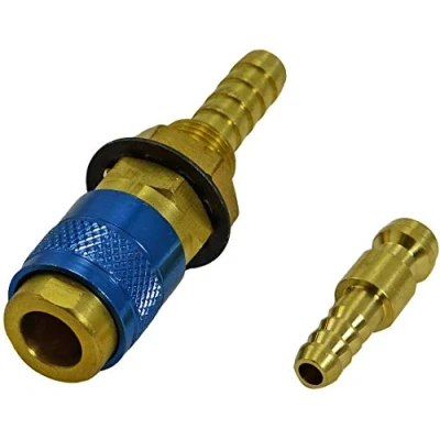 Imagen de RIVERWELD Conector rápido de Gas y Agua Manguera con Color Azul para PTA DB SR WP 9 17 18 26 Antorcha Soldadura TIG 1 Juego