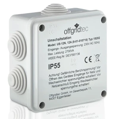 Imagen de Offgridtec Estación de conmutación para conexión prioridad (SAI, US 12, 230 V, 12 A, 2700 W)