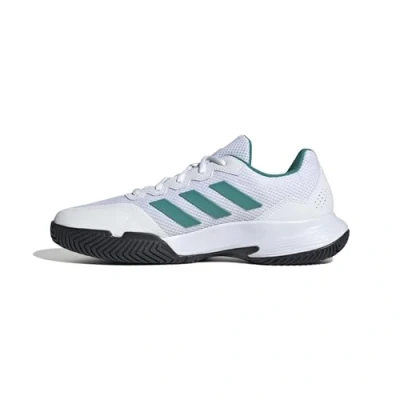 Imagen de adidas Performance Gamecourt 2 Zapatillas de tenis para tierra batida, Hombre, Talla: 40 2/3, White/pure teal/core black Tela/tejido sintético