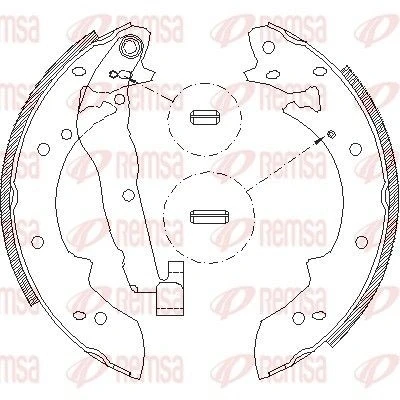 Imagen de REMSA 4027.01 Zapatas de Freno Eje trasero 228,6 41,5 con palanca SUZUKI: Vitara I SUV, Samurai SUV Cabrio, PEUGEOT: 405 Berlina