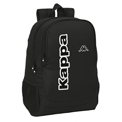 Imagen de Safta KAPPA BLACK Mochila Escolar Infantil, Ideal para Niños de Diferentes Edades, Cómoda y Versátil, Calidad Resistencia, 32x16x44 cm, Color Negro