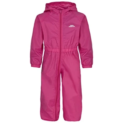 Imagen de Trespass Button Traje de Lluvia para niños, Color Rosa (Gerbera), Talla 2/3 años