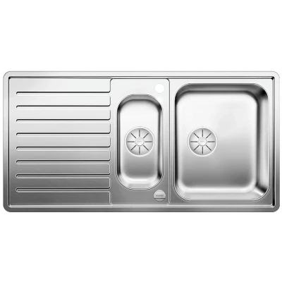 Imagen de BLANCO CLASSIC PRO 6 S IF 523665 Grifería de cocina con control a distancia del drenaje, seno reversible, mueble baño 60 cm, acabado satinado acero inoxidable