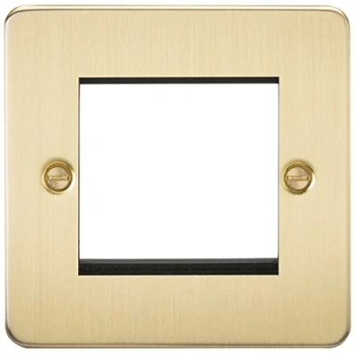 Imagen de Knightsbridge FP2GBB Plana 2G Modular Placa Frontal latón Cepillado