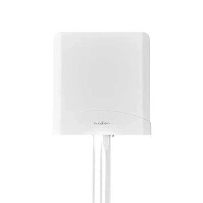 Imagen de Nedis Antena 5G, 4G, 3G Recepción de señal Estable con Cable LMR200 2,5 Longitud y una Sola 698 5000 MHz Apta para Exteriores Blanca