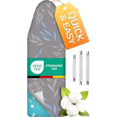 Imagen de smart&amp;gentle Funda Tabla de Planchar 5 Capas, Ajustable, refleja el Calor y Vapor, para Tablas hasta 140x45 cm