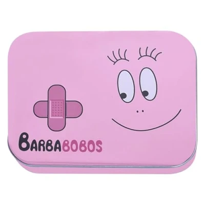 Imagen de Barbabobos Tiritas infantiles con licencia 4piezas Doos metálicos 24 Atractiva caja de diseño para guardar niños adhesivas Mochila