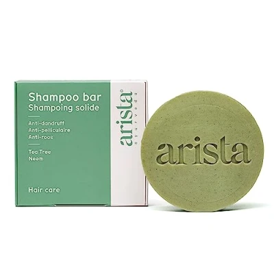Imagen de Arista Champú sólido anticaspa vegano Ayurveda Aceite de árbol té, polvo hoja neem y arnica sin sulfatos ni parabenos siliconas