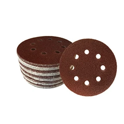 Imagen de 50 muelas abrasivas con velcro Ø 125 mm grano 40 para amoladoras excéntricas 8 Loc