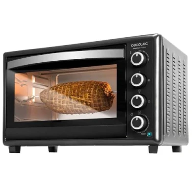 Imagen de Cecotec Horno de sobremesa Bake&amp;Toast 4600 Black Gyro, 46 L, 2000 W, 12 funciones combinables calor, Incluye rustidor giratorio, bandeja recogemigas.
