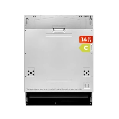 Imagen de EVVO Lavavajillas integrable Di.2 PRO, 60 cm, Capaciadad 14 Cubiertos, Indicador luminoso fin programa, Programa Rápido 30 Minutos, 8 Programas, Bandeja superior Ajustable, Media Carga