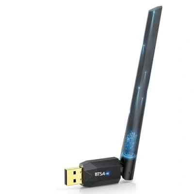 Imagen de Bluetooth USB 5.4, 150M Long Range Adaptador para PC (EDR &amp; BLE) Plug Play Ordenador, Portatil, Ratón, Teclado, Altavoz, Compatible con Windows 7/10/11