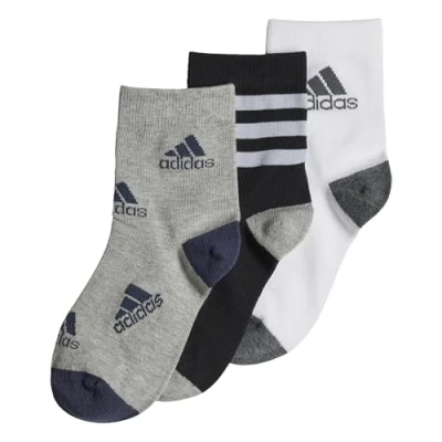 Imagen de Adidas HN5736 LK Socks 3PP Calcetines, Niños Unisex, Negro/Blanco/Gris Medio Heather, KL, 25 27 EU
