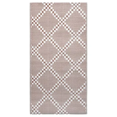 Imagen de vidaXL Alfombra de Exterior ARAKIL marrón 80x150 cm PP