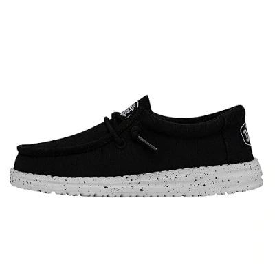 Imagen de Hey Dude Wally Youth Slub Lona, Moc Toe Shoes, Negro, 34 EU