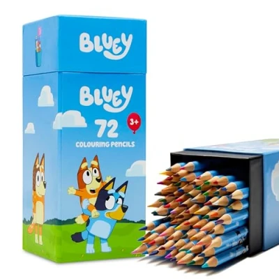 Imagen de Bluey Lápices de Colores para Niños Caja 72 Colores, Set Colorear 3 años en adelante, Regalos Cumpleaños
