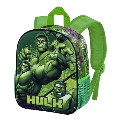 Imagen de Marvel Hulk Destroyer Mochila 3D Pequeña, Verde, 26 x 31 cm, Capacidad 8.5 L