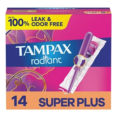 Imagen de Tampax Tampones radiantes, absorción Super Plus, sin perfume, 14 unidades (el embalaje puede variar)