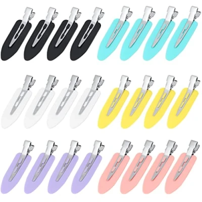 Imagen de HTHL pinzas para el cabello sin doblar, 24 piezas arrugas, pelo arrugas niñas y mujeres, accesorios de peinado (multicolor)