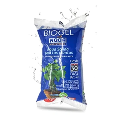 Imagen de Aqua Control Biogel C2140, Agua Sólida para Tus Plantas, Ideal Riego en Vacaciones, hasta 30 Días sin Regar, 400 ml