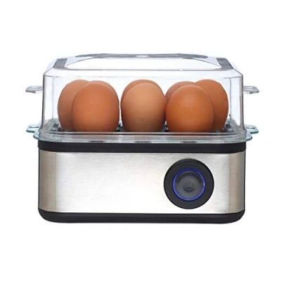 Imagen de Venga! Hervidor de Huevos Multifuncional con Bandeja Escalfar Huevos, 500 W, Negro, Acero Inoxidable, VG EK 3000