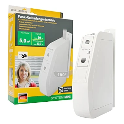 Imagen de Schellenberg 25576 Interruptor de Temporizador estándar para Control Motor persianas eléctricas y Plus, Programa Diario Vacaciones, Color Blanco