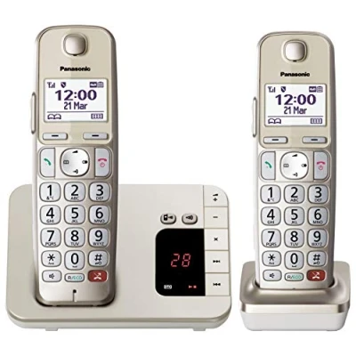 Imagen de Teléfonos con Cable Marca PANASONIC Modelo KX TGE262GN Champagne