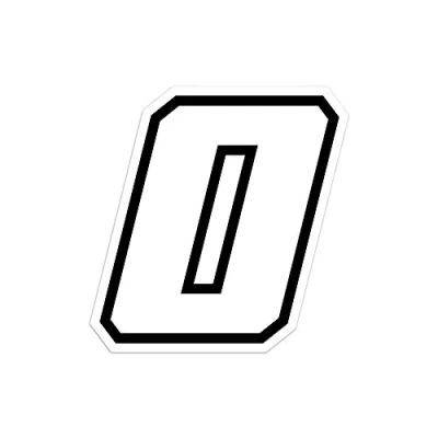Imagen de 4R Quattroerre.it 13360 Número Racing 0 Moto GP, Blanco, 10 x cm