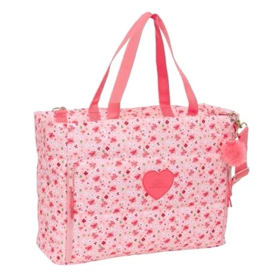 Imagen de Safta VMB IN BLOOM Bolso para Portátil 14.1&#039;&#039; con Bolsillo, Mochila, Ideal Niños de Diferentes Edades, Cómodo y Versátil, Calidad Resistencia, 54x17x31 cm, Color Rosa