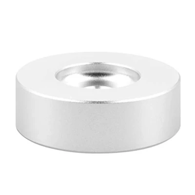 Imagen de Navaris Adaptador para vinilos pequeños Discos de Vinilo 45 RPM y 7 Pulgadas Accesorio Universal Aluminio Tocadiscos