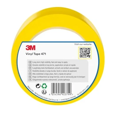 Imagen de 3m nastro in vinile 471 giallo, 50 mm x 33 m,spessore: 0,13