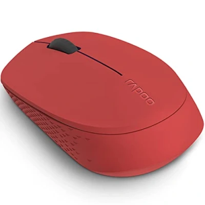 Imagen de Ratón inalámbrico Rapoo M100 Silent, Clic silencioso, 1300 ppp, Bluetooth 3.0, 4.0, 2.4 GHz, Rojo