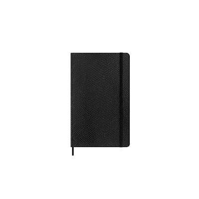 Imagen de Moleskine Cuaderno Precious &amp; Ethical, con Caja de Regalo, Tapa Suave Vegana Efecto Pitón, Cierre Elástico, Formato Large 13 x 21 cm, Color Negro