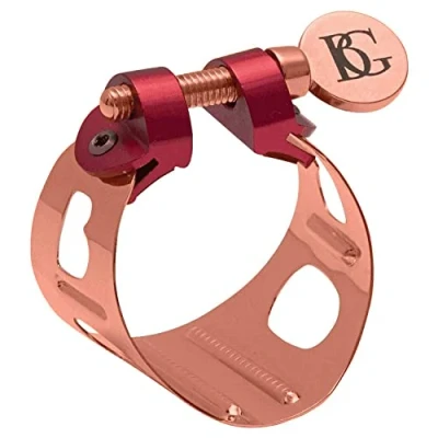 Imagen de BG Ligadura Duo chapada en oro rosa saxofón soprano