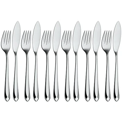 Imagen de WMF Jette Juego 6 Cubiertos para Pescado, Acero Inoxidable Pulido