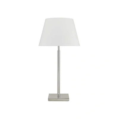 Imagen de EXO lighting lampara de mesa FIRENZE níquel satinado pantalla incluida lamparas mesita noche E27 sobremesa salon