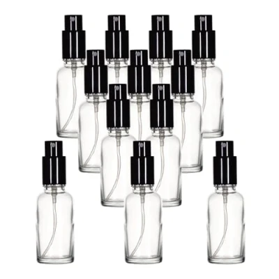 Imagen de Yizhao Transparente Bote Spray Pulverizador Cristal 30ml, Pequeño con Fina Niebla, para Aceite Esencial, Aromaterapia, Perfume,Limpieza, Viaje, Agua,Farmacia, Laboratorio 12Pcs