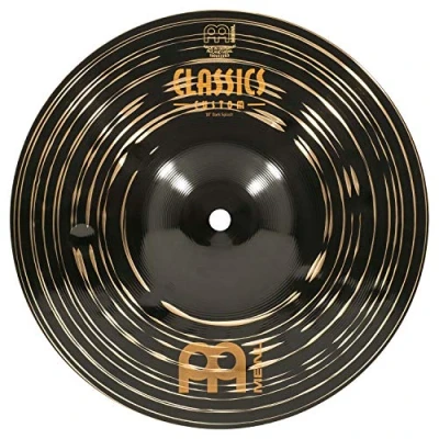 Imagen de Meinl Cymbals Classics Custom Dark Plato Splash de 10 pulgadas (25,40cm) Platillos Batería Bronce B12, Acabado Oscuro (CC10DAS)