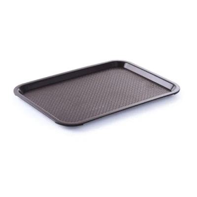 Imagen de HENDI Bandeja de Servicio, Grande, Rectangular, Multiusos, resiste hasta 80C, para Servir Comida rápida, Bebidas, Fast Food, Cocina, 350x450x(H) 20mm, marrón, Polipropileno