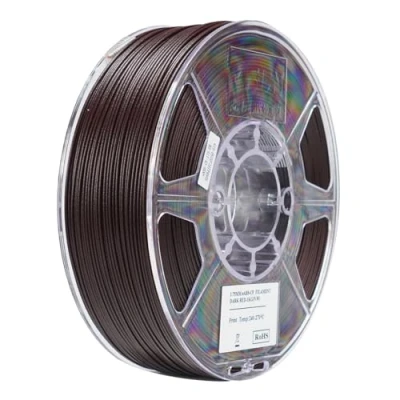 Imagen de eSUN Filamento ABS 1.75mm, CF Relleno de Fibra Carbono, Carrete 1KG (2.2 LBS) Materiales Impresión 3D para Impresoras FDM,Rojo Oscuro