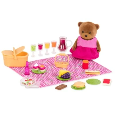 Imagen de B. Li’l Woodzeez Set de Picnic 29 Piezas con Personajes Animales, Comida Juguete y Accesorios Figuras en Miniatura a Sets Juego para Niños Mayores 3+