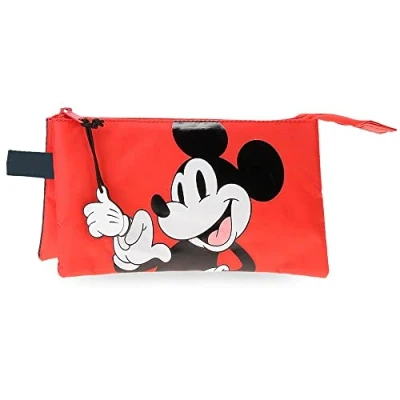 Imagen de Disney Mickey Mouse Fashion Estuche Triple Multicolor 22x12x5 cms Microfibra