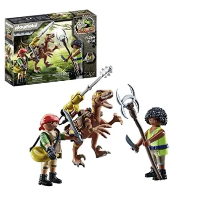 Imagen de PLAYMOBIL Dino Rise 71264 Deinonychus, Dinosaurio con cañón Desmontable y Giratorio, Juguete para niños a Partir de 5 años