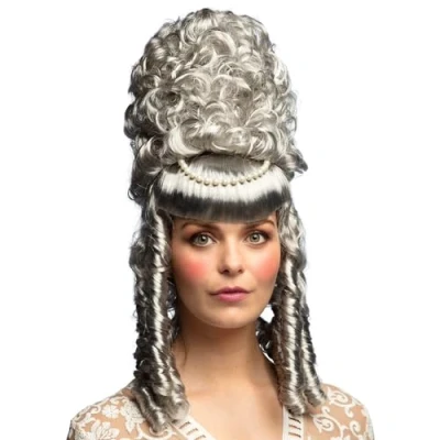 Imagen de Boland 85822 Peluca Marie Sophie, Gris, con rizos, peinado de pelo sintético, medieval, nobleza, disfraz, carnaval, fiesta temática, lema