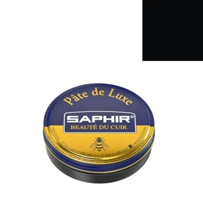 Imagen de SAPHIR Cera Para Zapatos Betún Calzado Cuidado del Unisex Abrillantar A Base de Abeja, Carnauba y Trementina Color: Negro Tamaño: 50ml