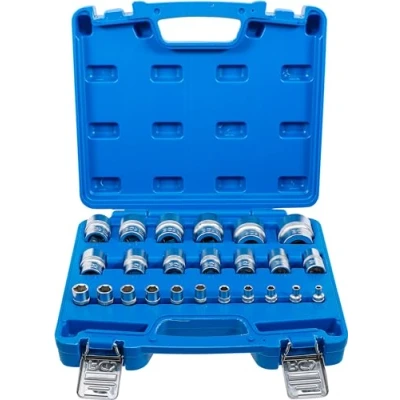 Imagen de BGS 2246 Juego de llaves vaso hexagonal entradas 6,3 mm (1/4&quot;), 12,5 (1/2&quot;) medidas en pulgadas 24 piezas