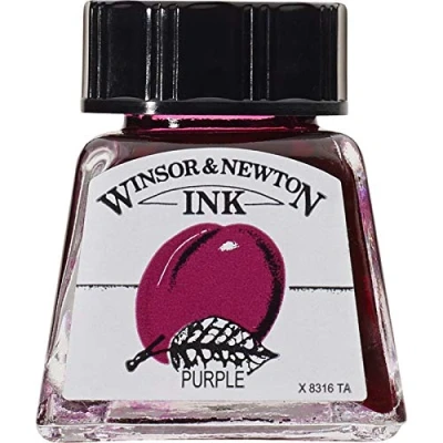 Imagen de Winsor &amp; Newton Drawing Ink Tinta de Dibujo, Morado (Purple), 14ml